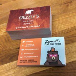 Grizzly's business card
